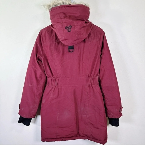 Aritzia Tna Mid Length Bancroft Goose Down Parka In Red - Picture 16 of 16